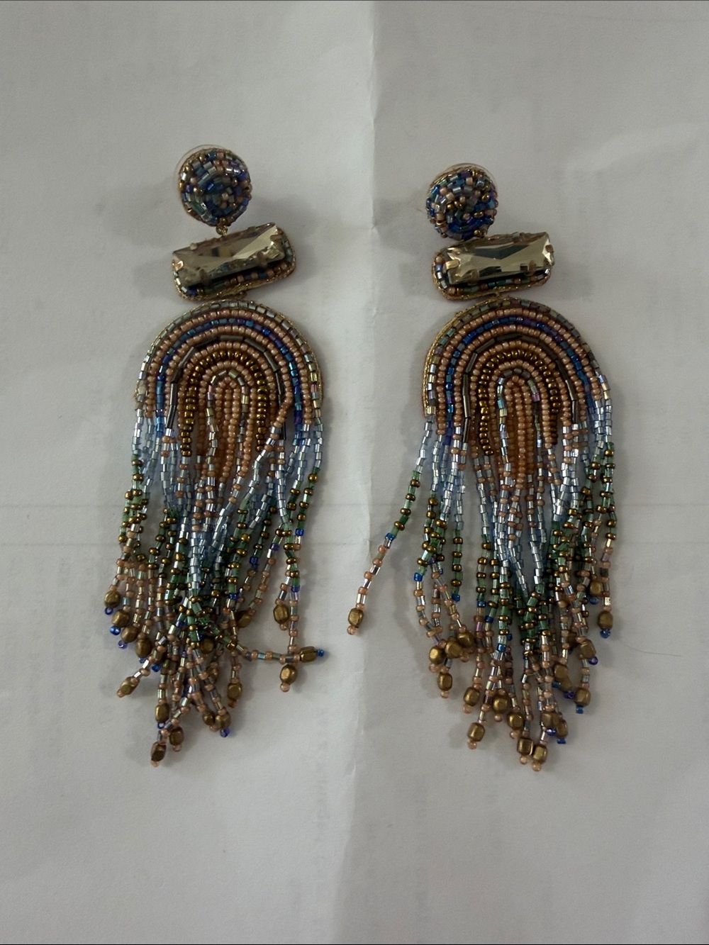 Deepa Gernani Ishani Earrings Blue - Picture 2 of 2